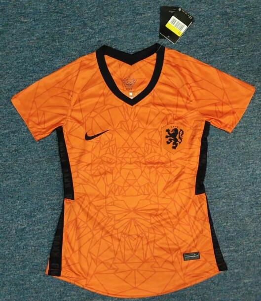 2020 Euro Netherlands Women's Home Kit Soccer Jersey